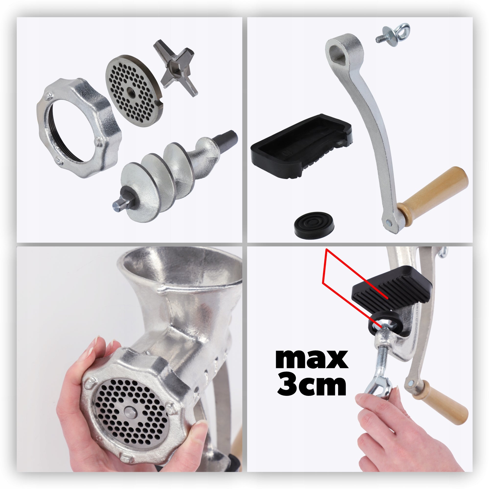 MEAT GRINDER HAND CAST IRON 8 GRINDER ALFA POLAND ORIGINAL Grinding efficiency 0 kg/min