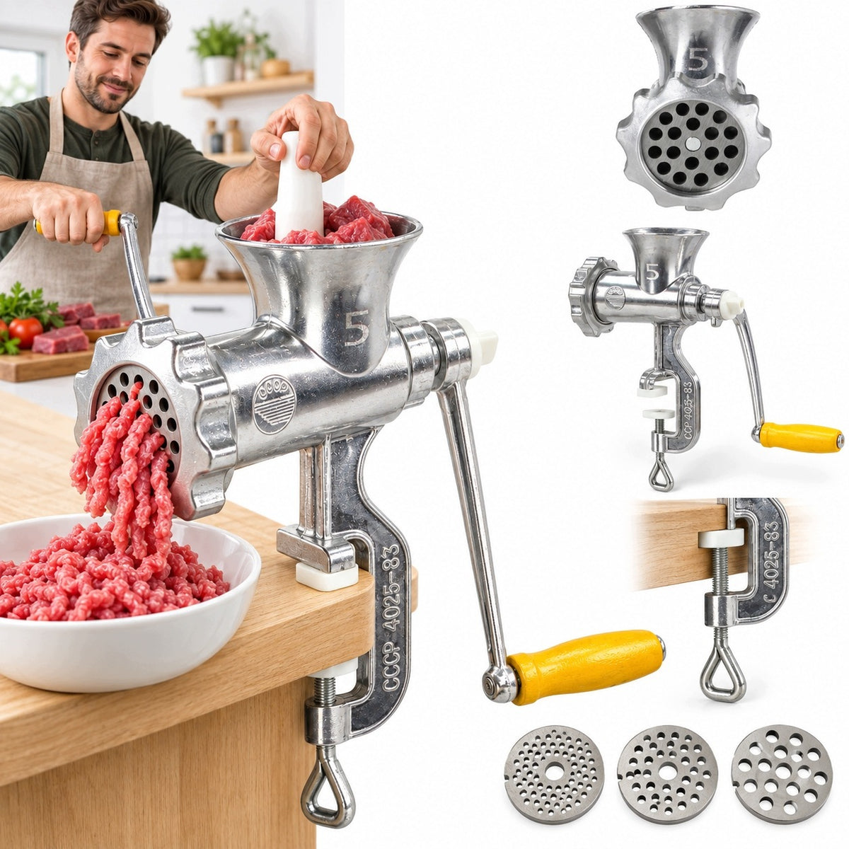 MEAT GRINDER MANUAL STUFFER SOLID DURABLE