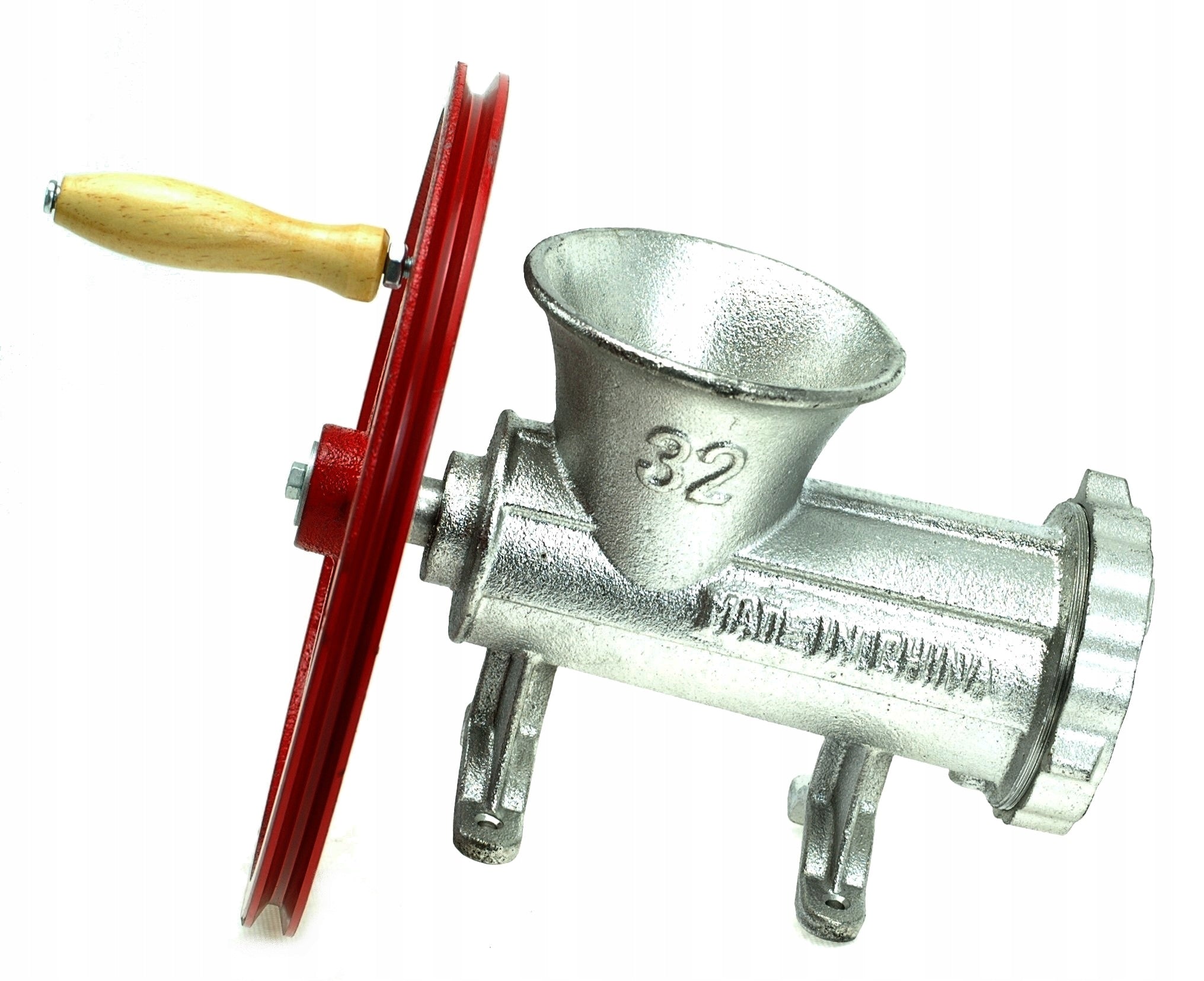 MEAT GRINDER No. 32 Funnel Wheel Stuffer 4 sieves Model 2024-9207