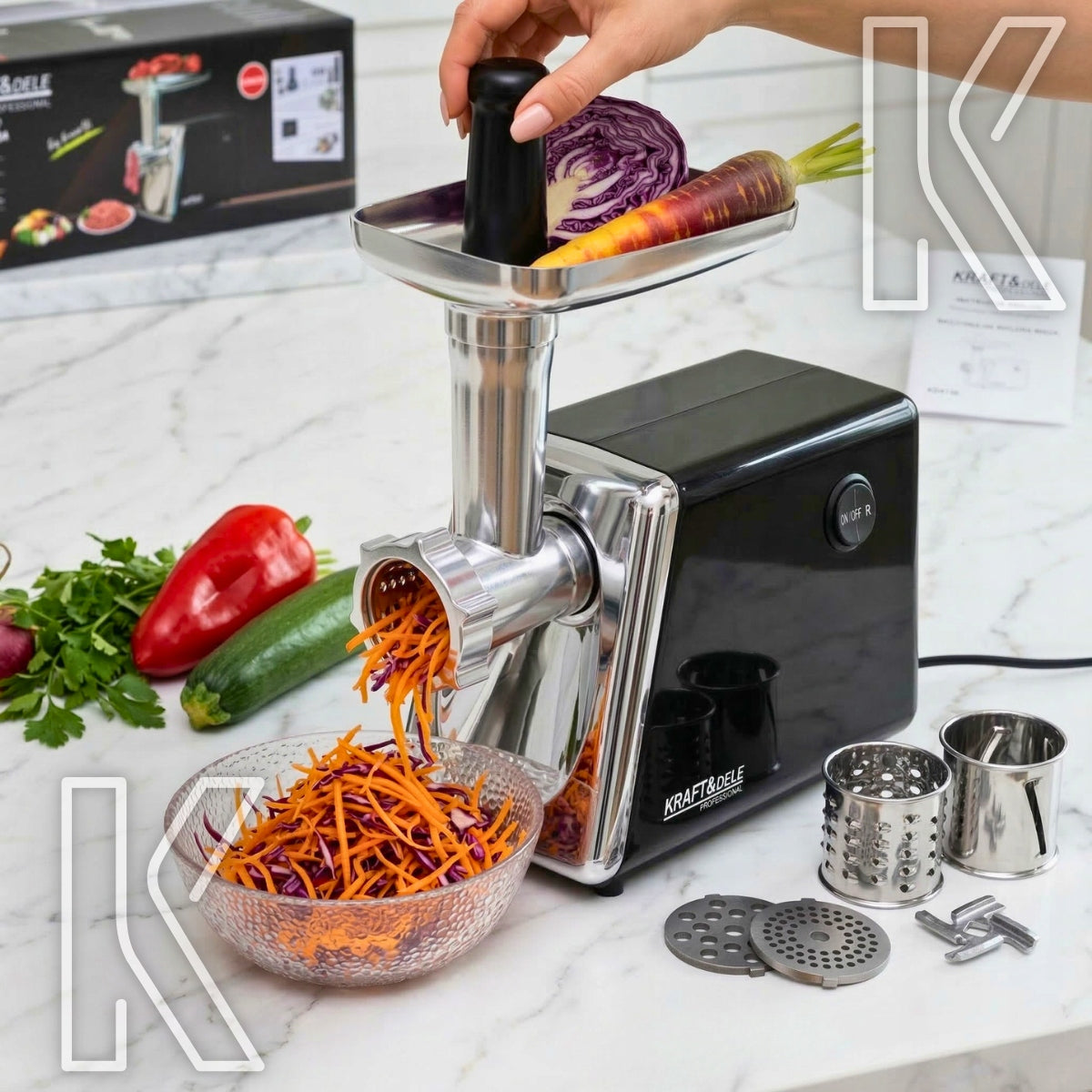 MEAT GRINDER SHREDDER SAUSAGE MAKING MACHINE 2200W Power rating 2200 W