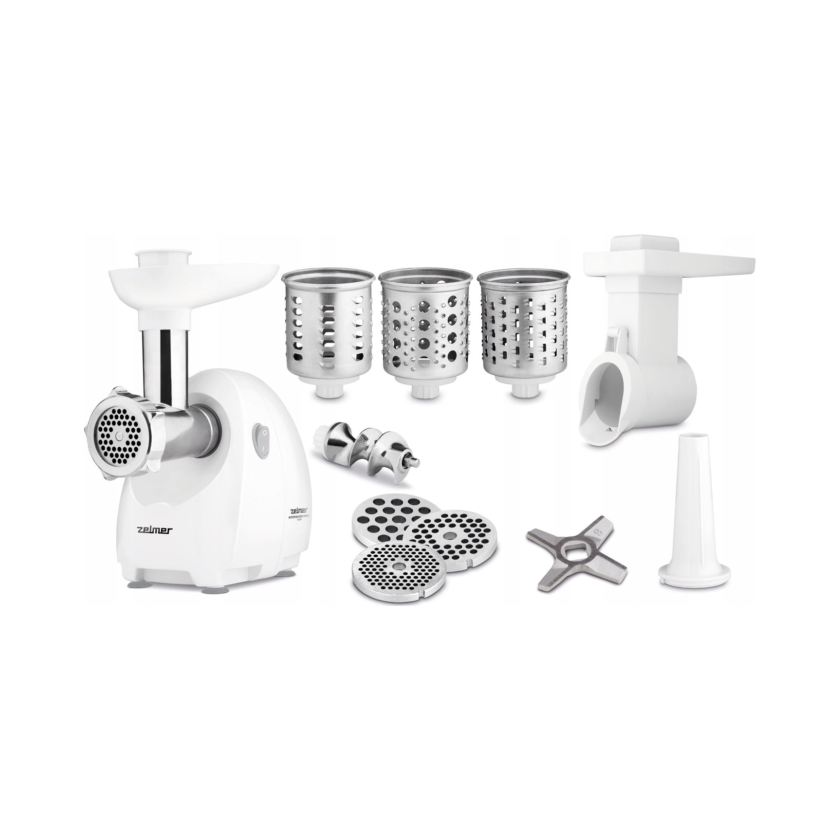 MEAT GRINDER + SHREDDER ZELMER ZMM4048B 1900W white Packaging status original