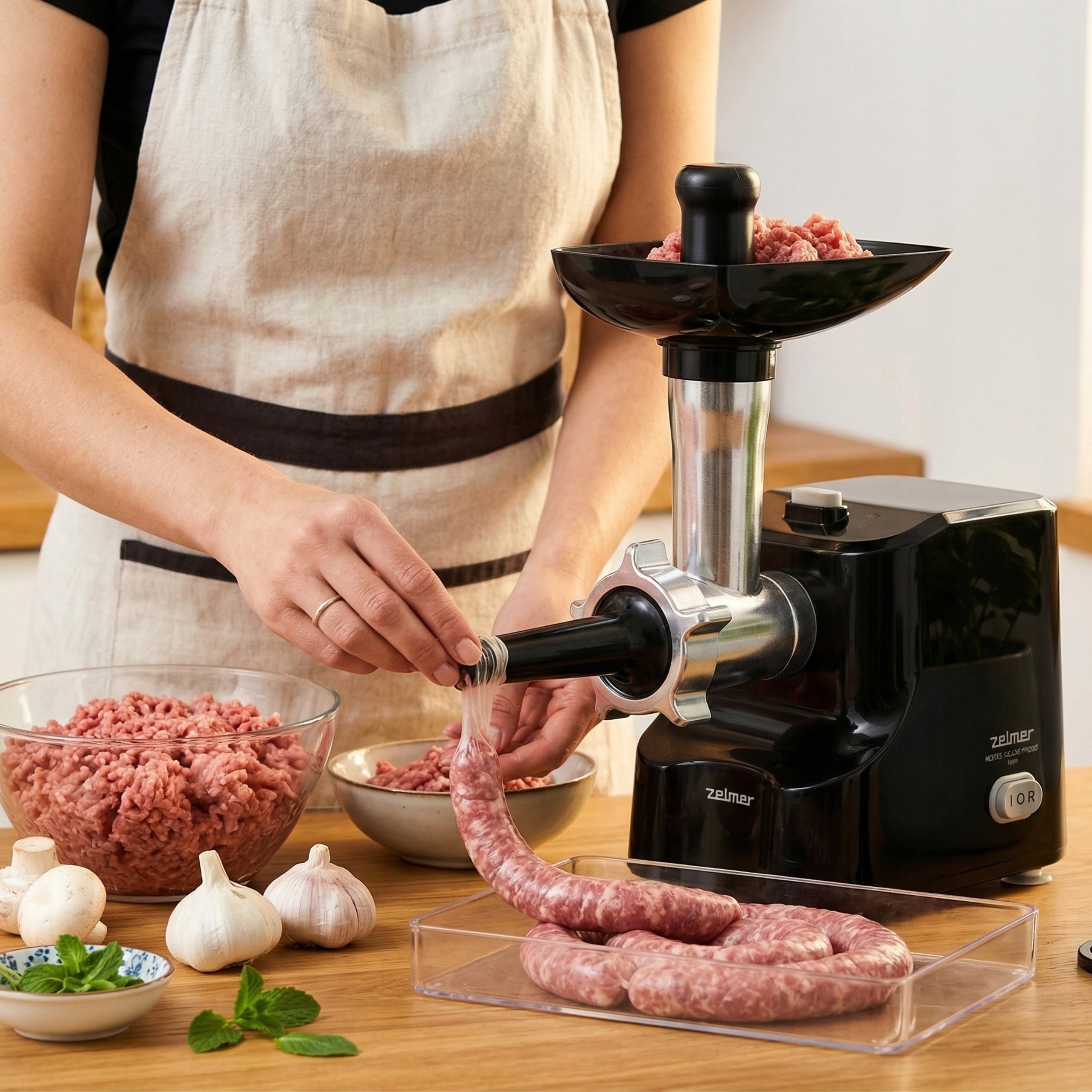 MEAT GRINDER ZELMER WITH SQUEEZER FOR TOMATOES 4in1 Grinding efficiency 1.8 kg/min