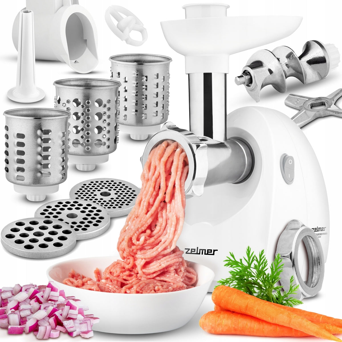 MEAT GRINDER ZMM 4048B ZELMER + SHREDDER