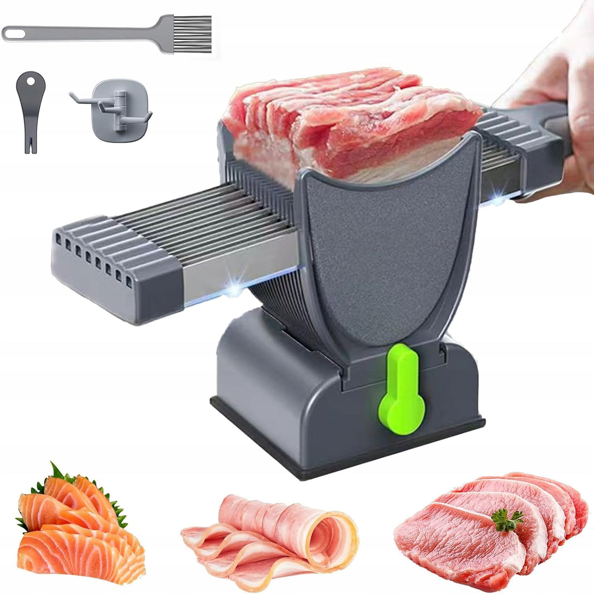 MEAT SLICER HANDHELD STAINLESS STEEL SLICER 2IN1 2-4mm