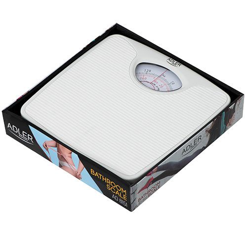 MECHANICAL BATHROOM SCALE ADLER UP TO 130 KG WHITE WITHOUT BATTERIES Brand ADLER