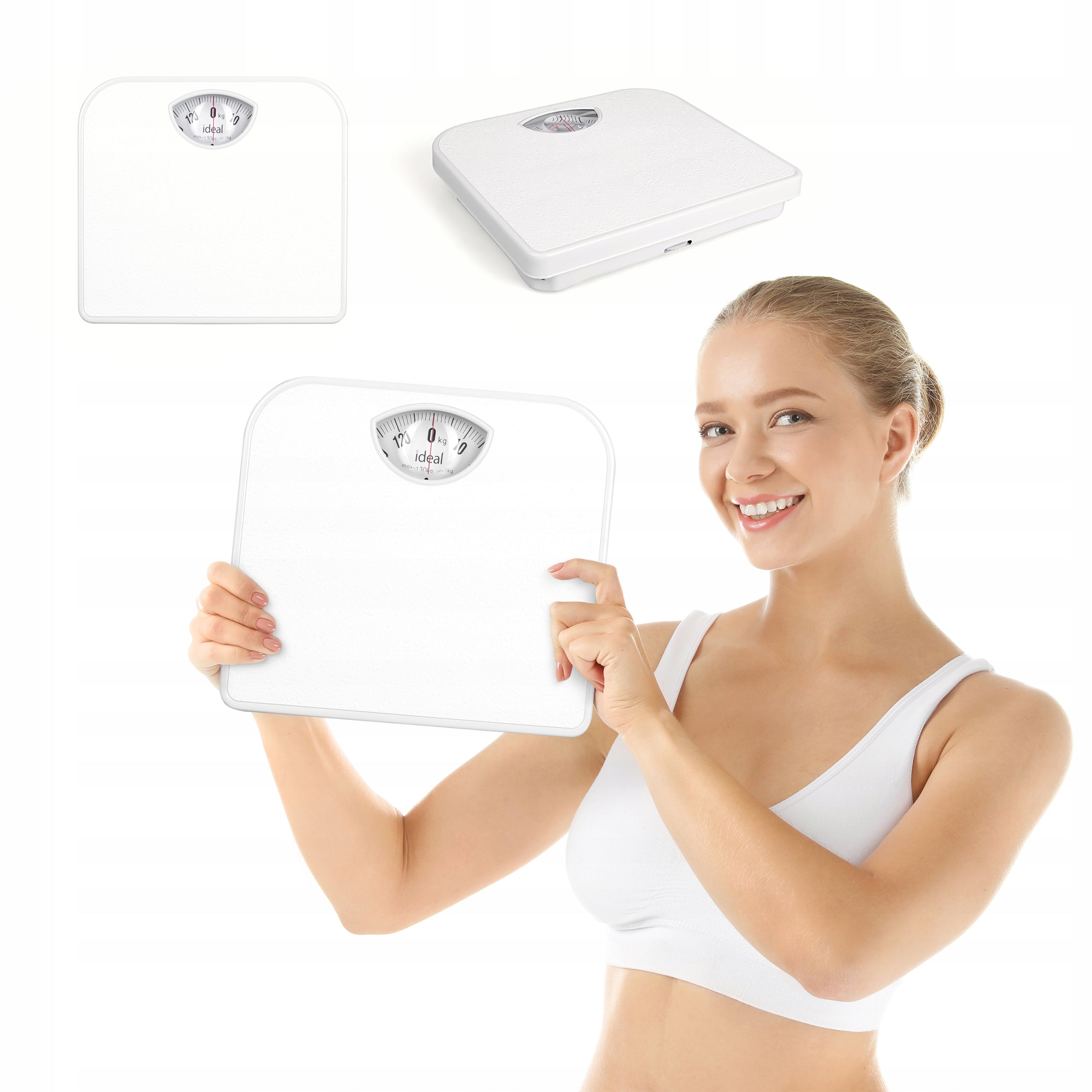 MECHANICAL BATHROOM SCALE CLASSIC ANALOGUE UP TO 130KG IZ9201 WHITE