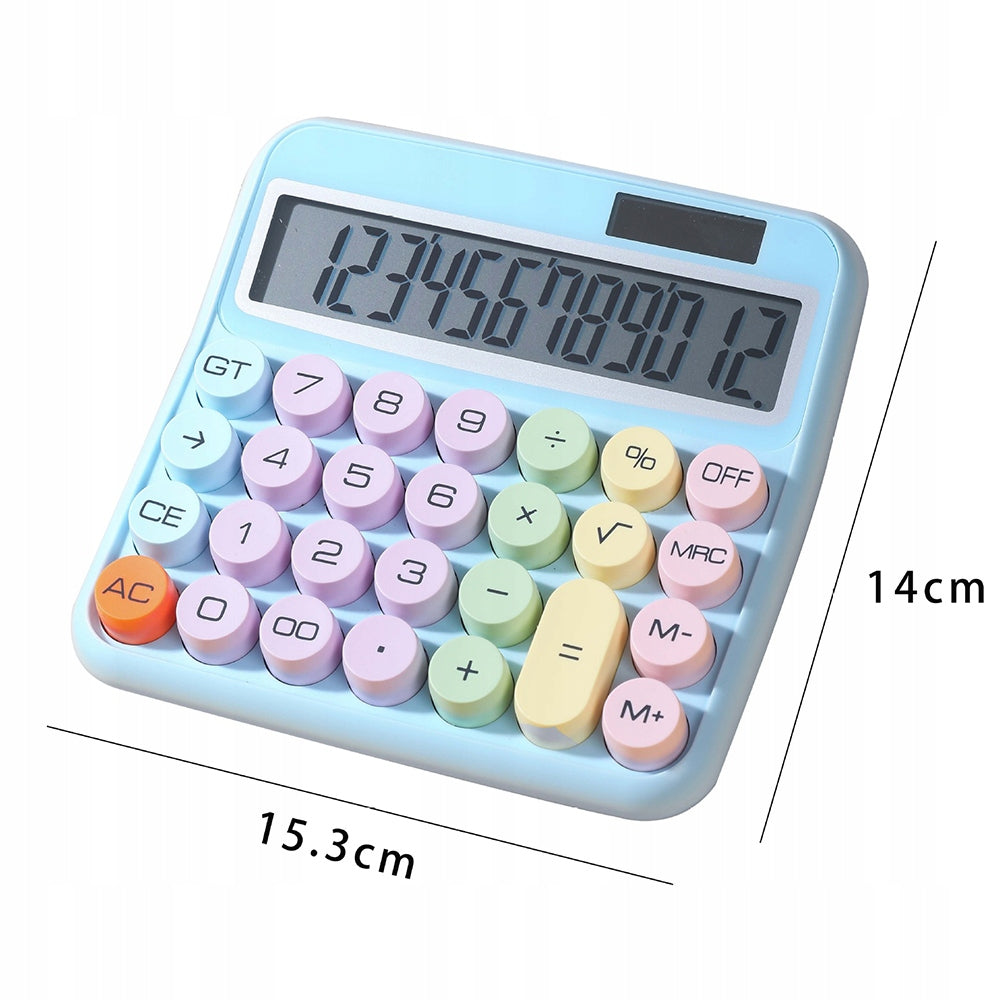 MECHANICAL KEYBOARD CALCULATOR 12-DIGIT LARGE LCD DISPLAY WHITE Brand no brand