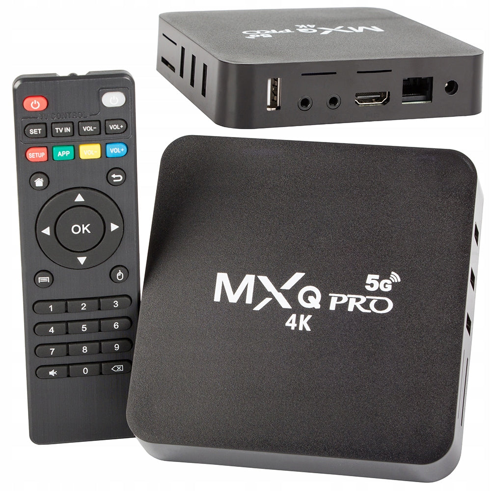 MEDIA PLAYER ADAPTER HDMI USB SMART TV BOX ANDROID 4K REMOTE CONTROL