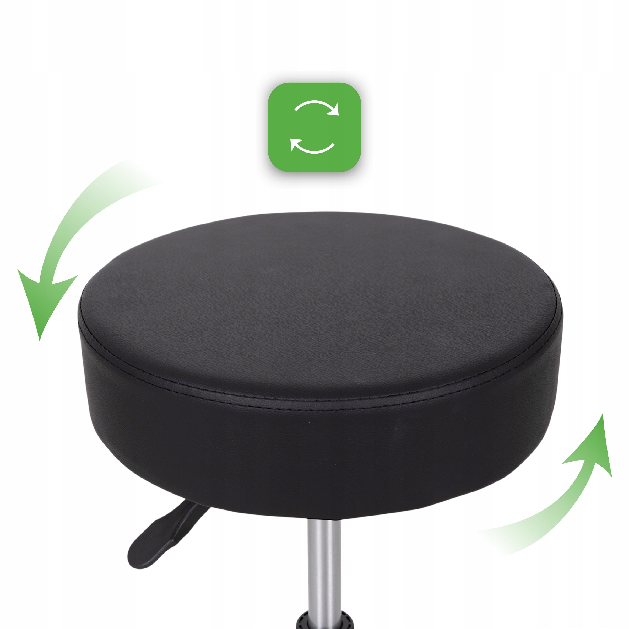 MEDICAL COSMETIC STOOL ON WHEELS ROTATING CIRCLE FOR OFFICE HABYS Packaging status original
