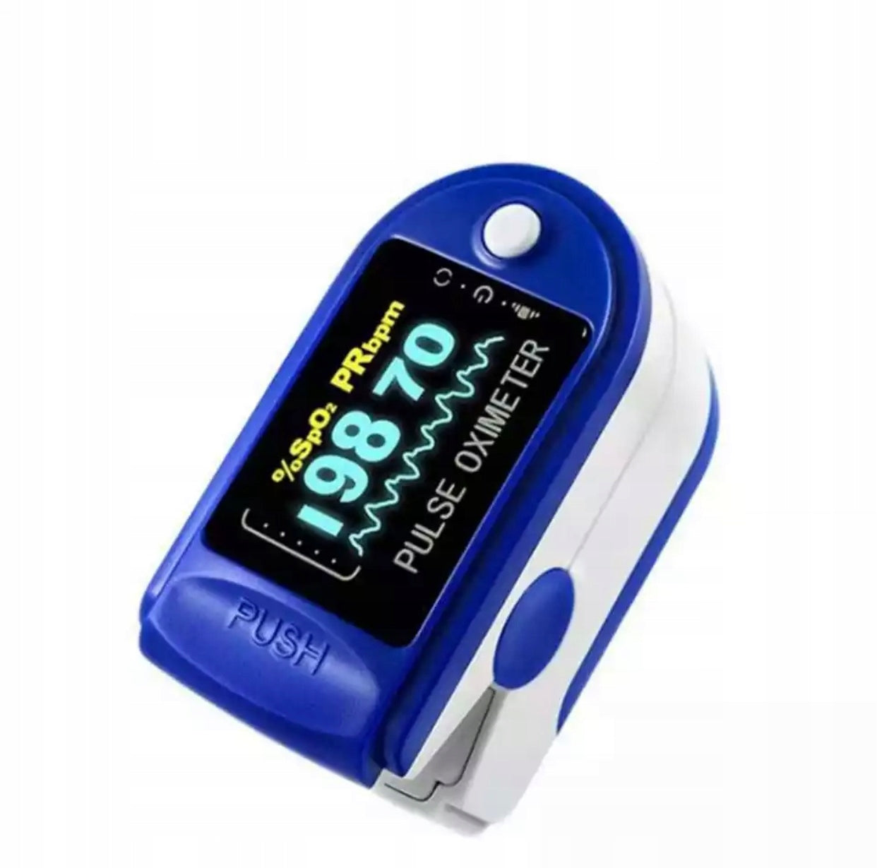 MEDICAL FINGER PULSE OXIMETER HEART RATE MONITOR for measuring saturation Color white