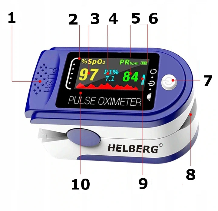 MEDICAL FINGER PULSE OXIMETER HELBERG HEART RATE MONITOR Brand no brand