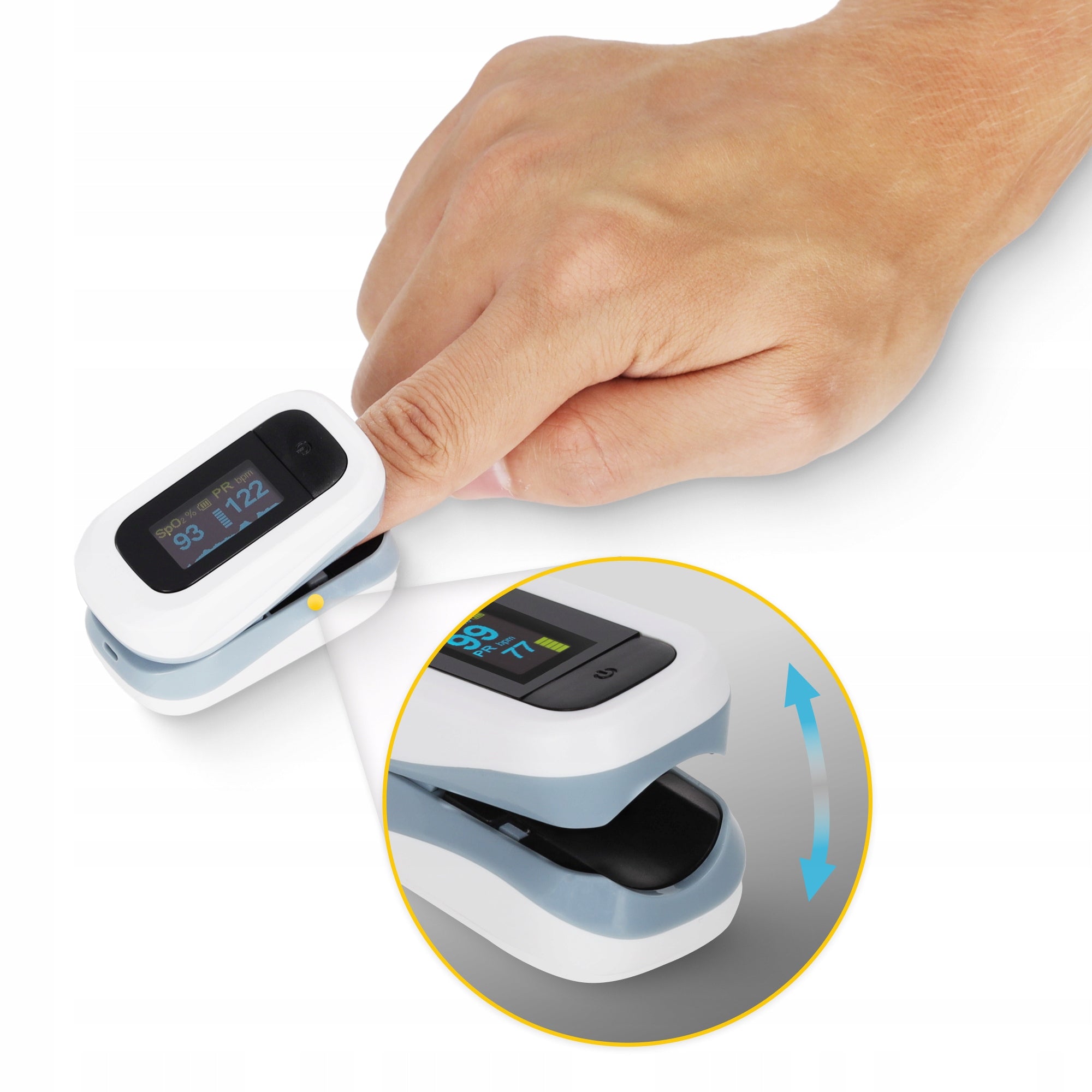 MEDICAL FINGER PULSE OXIMETER PROFESSIONAL FOR ADULT CHILDREN MED + Manufacturer code YK-82C