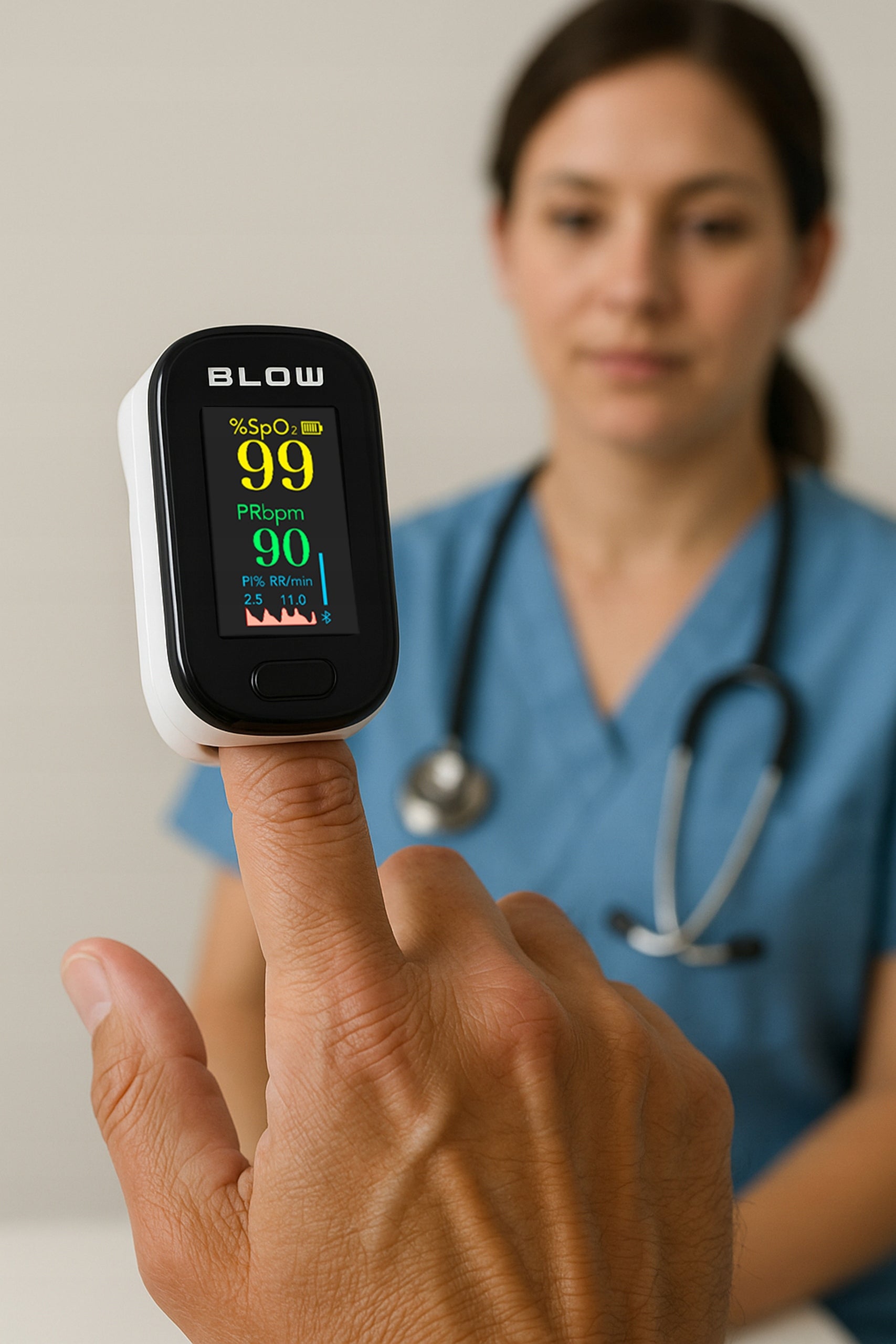 MEDICAL FINGER PULSE OXIMETER PULSE SATURATION HEART RATE DISPLAY Packaging status original