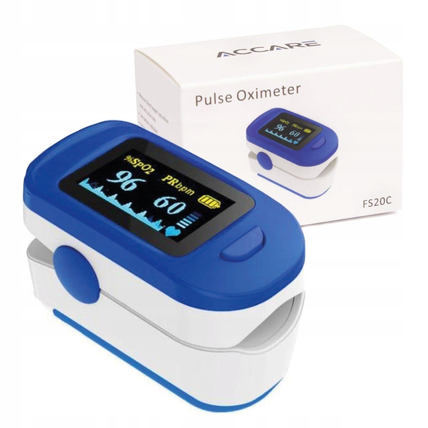 MEDICAL FINGER PULSE OXIMETER SATURATION PULSE ACCURATE FS20C OLED CE TUV