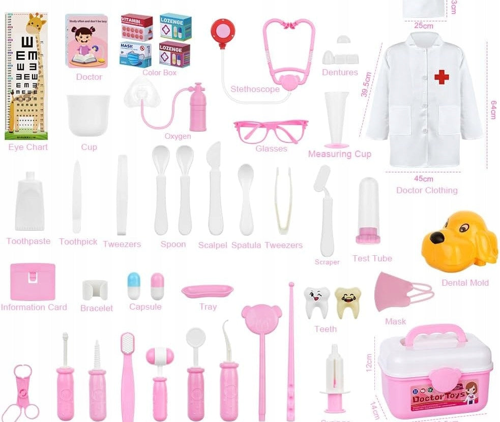 MEDICAL KIT FOR CHILDREN OF A SMALL VETERINARIAN DISGUISE ACCESSORIES APRON Packaging status original
