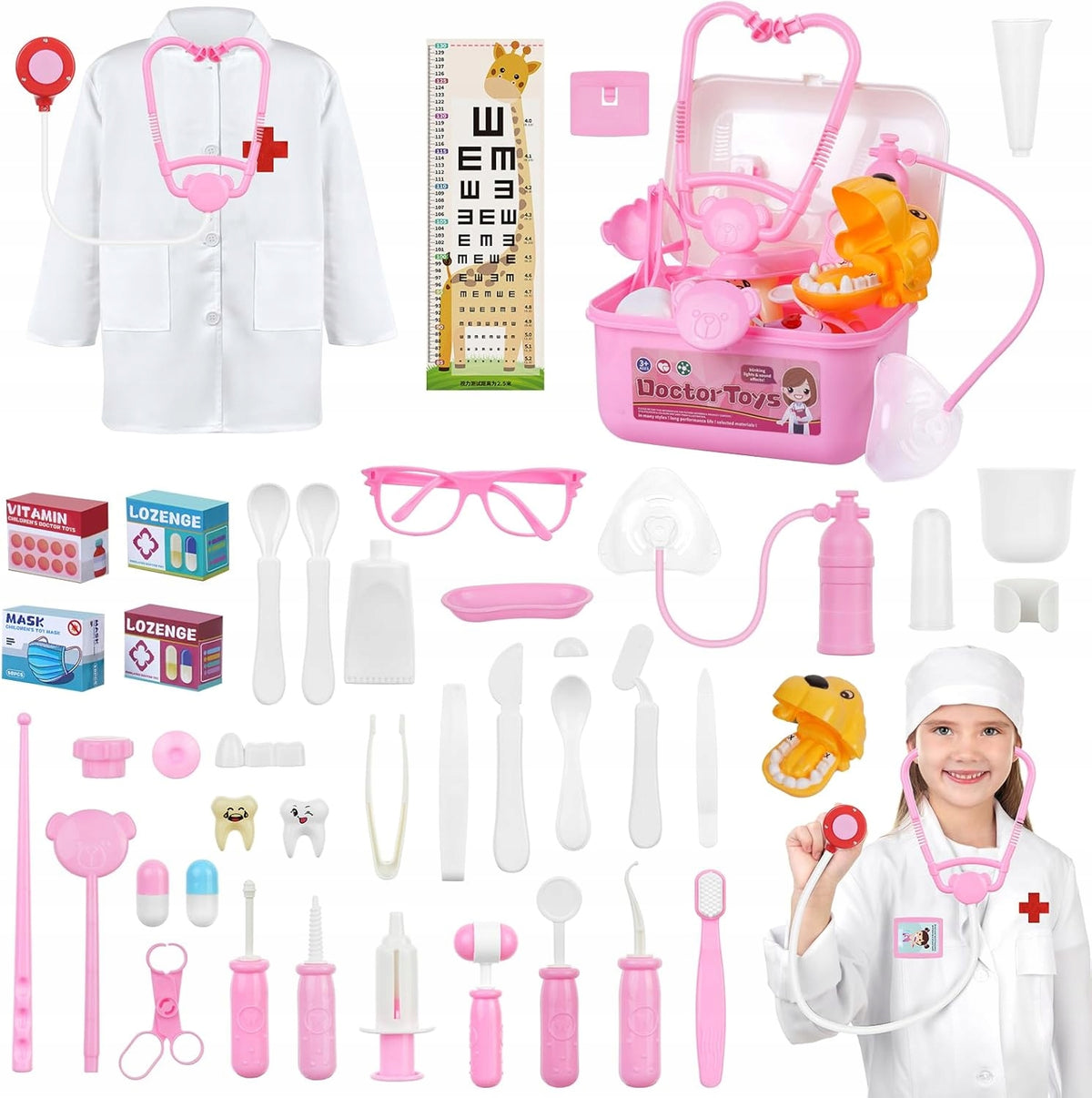 MEDICAL KIT FOR CHILDREN OF A SMALL VETERINARIAN DISGUISE ACCESSORIES APRON