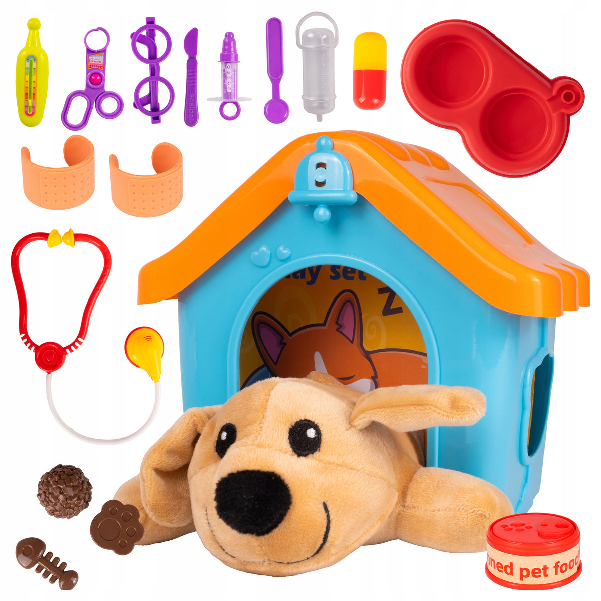 MEDICAL KIT VETERINARIAN WITH DOG SMALL DOCTOR DOG BUDA Dog with Buda Role doctor