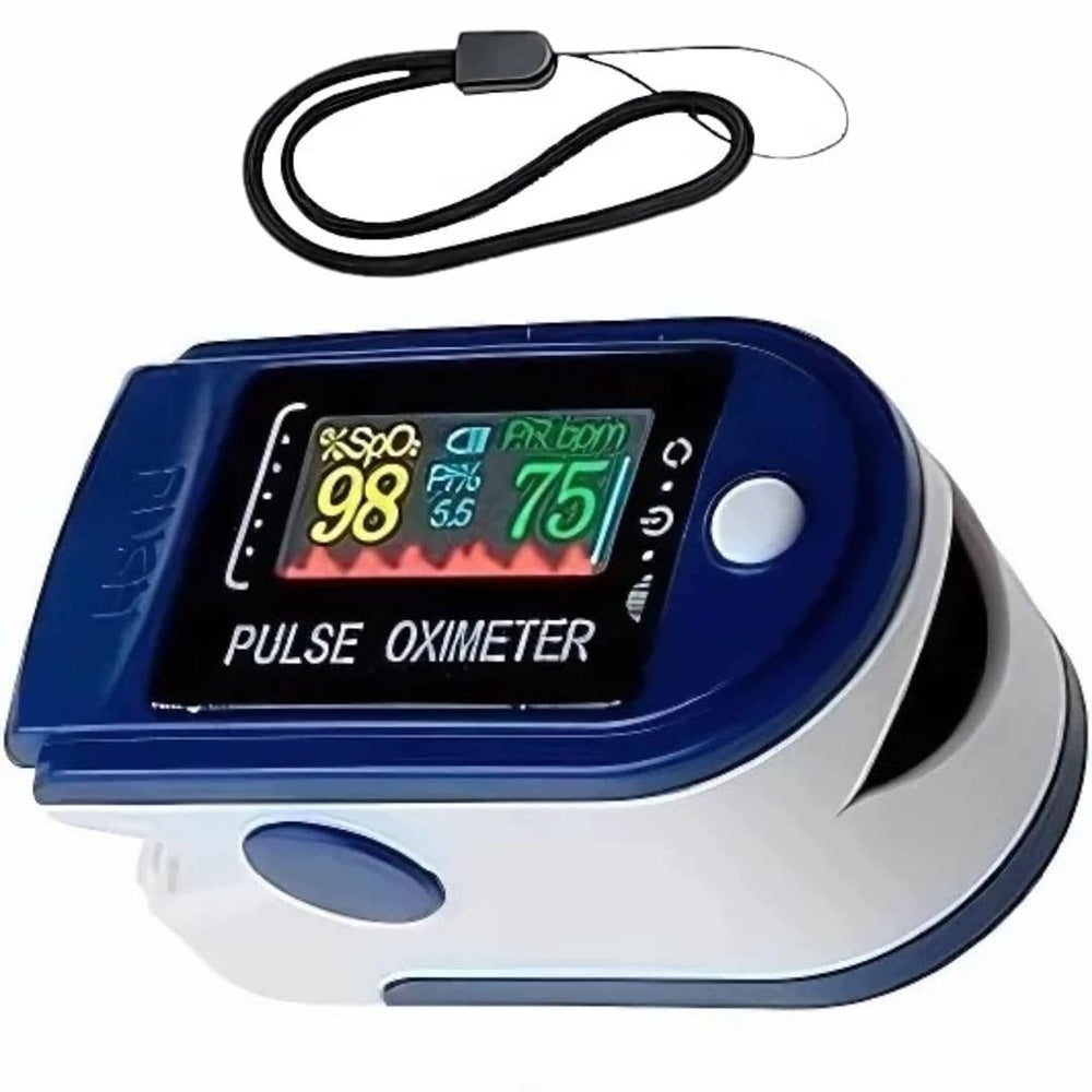 MEDICAL PULSE OXIMETER OLED HEART RATE MONITOR, Blue