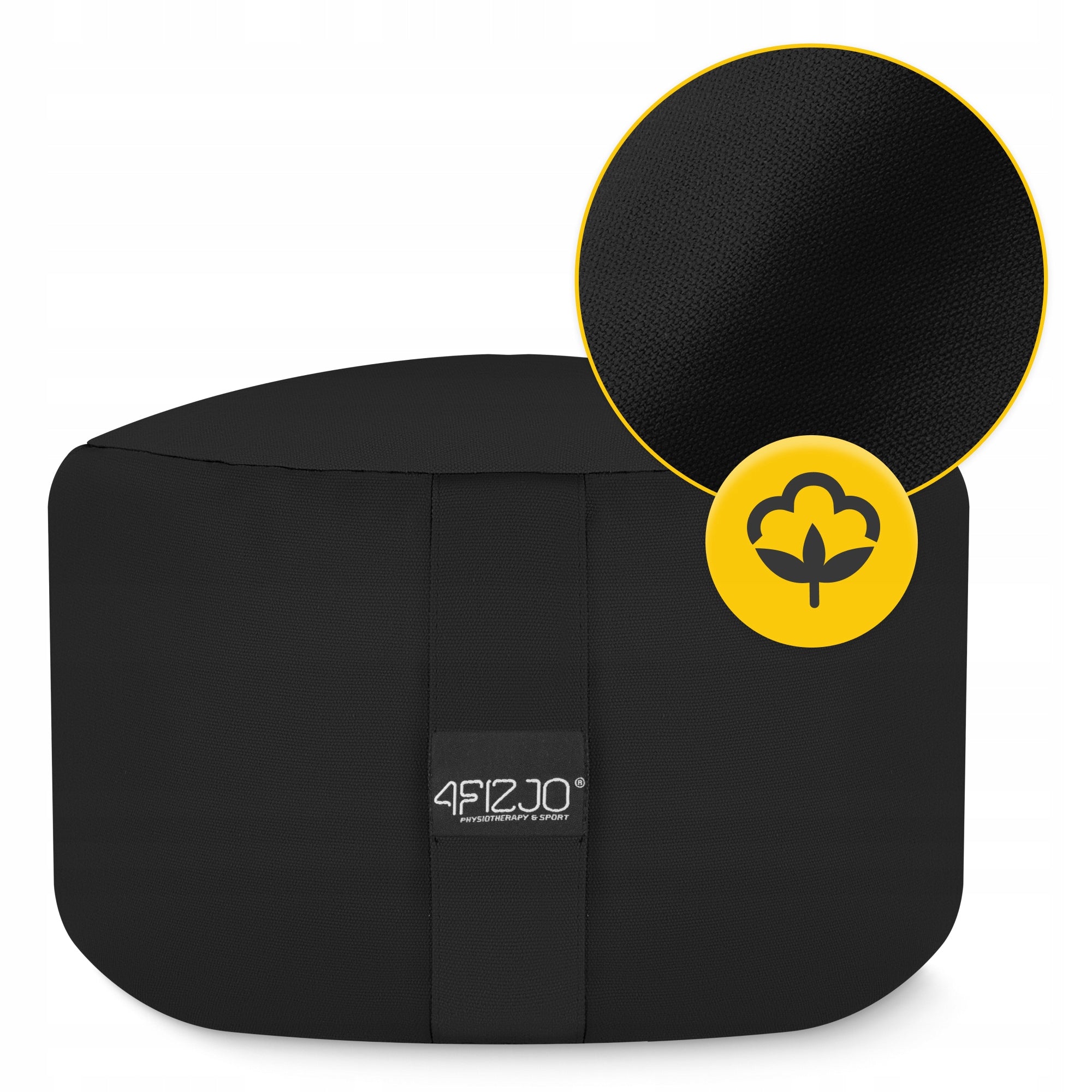 MEDITATION AND YOGA CUSHION ROUND WITH BUCKWHEAT SEAT FOR RELAXATION ZAFU Manufacturer code Okrągła poduszka do jogi czarna