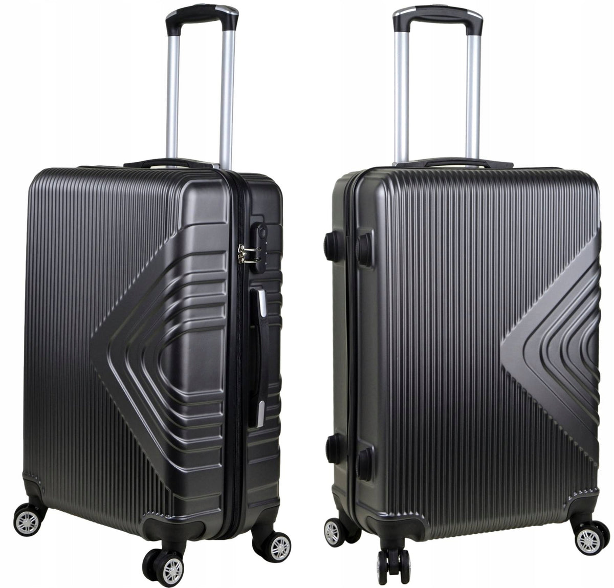 MEDIUM POLYCARBONATE SUITCASE ON WHEELS SUNBAG - model APUS 8082 color graphite