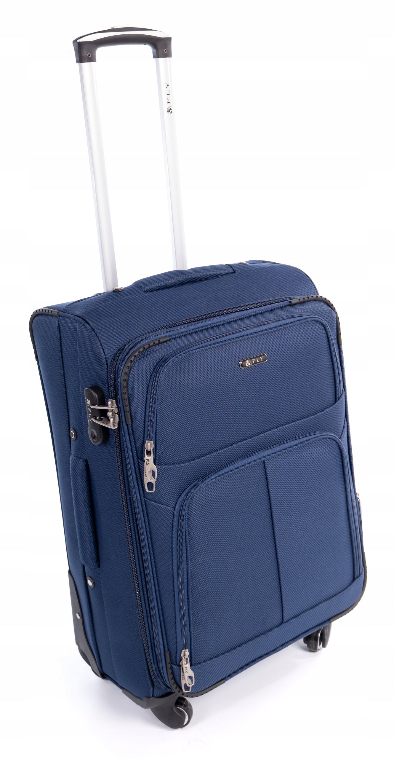 MEDIUM SUITCASE ON WHEELS TRAVEL LUGGAGE Soft XL Model 1316 FLY