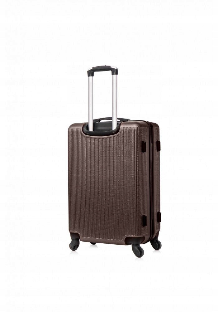 MEDIUM TRAVEL SUITCASE ON WHEELS STRONG HARD 24" XL ABS SPARTA COFFEE Manufacturer code 24''