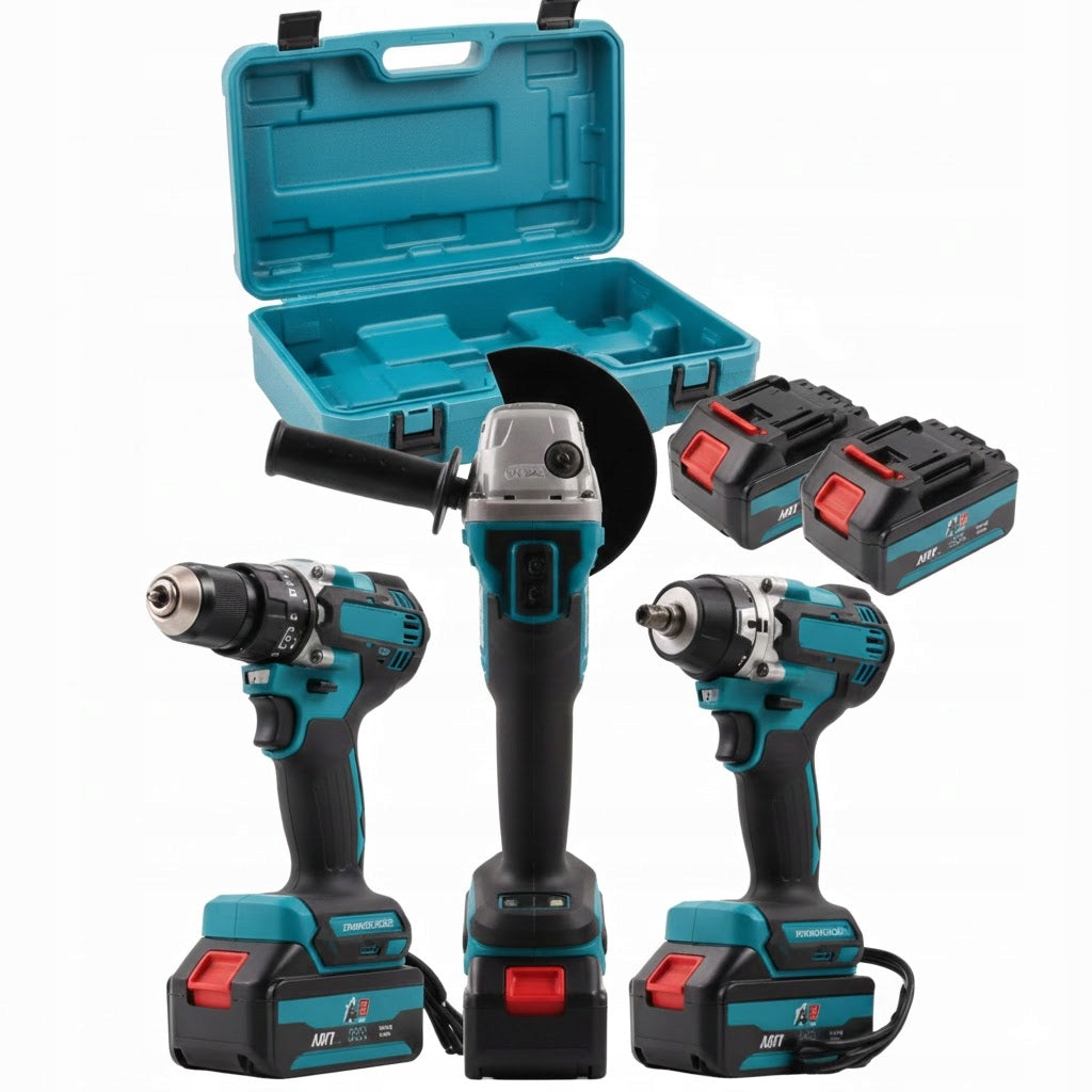MEGA 3IN1 CORDLESS SET: IMPACT WRENCH + GRINDER + SCREWDRIVER