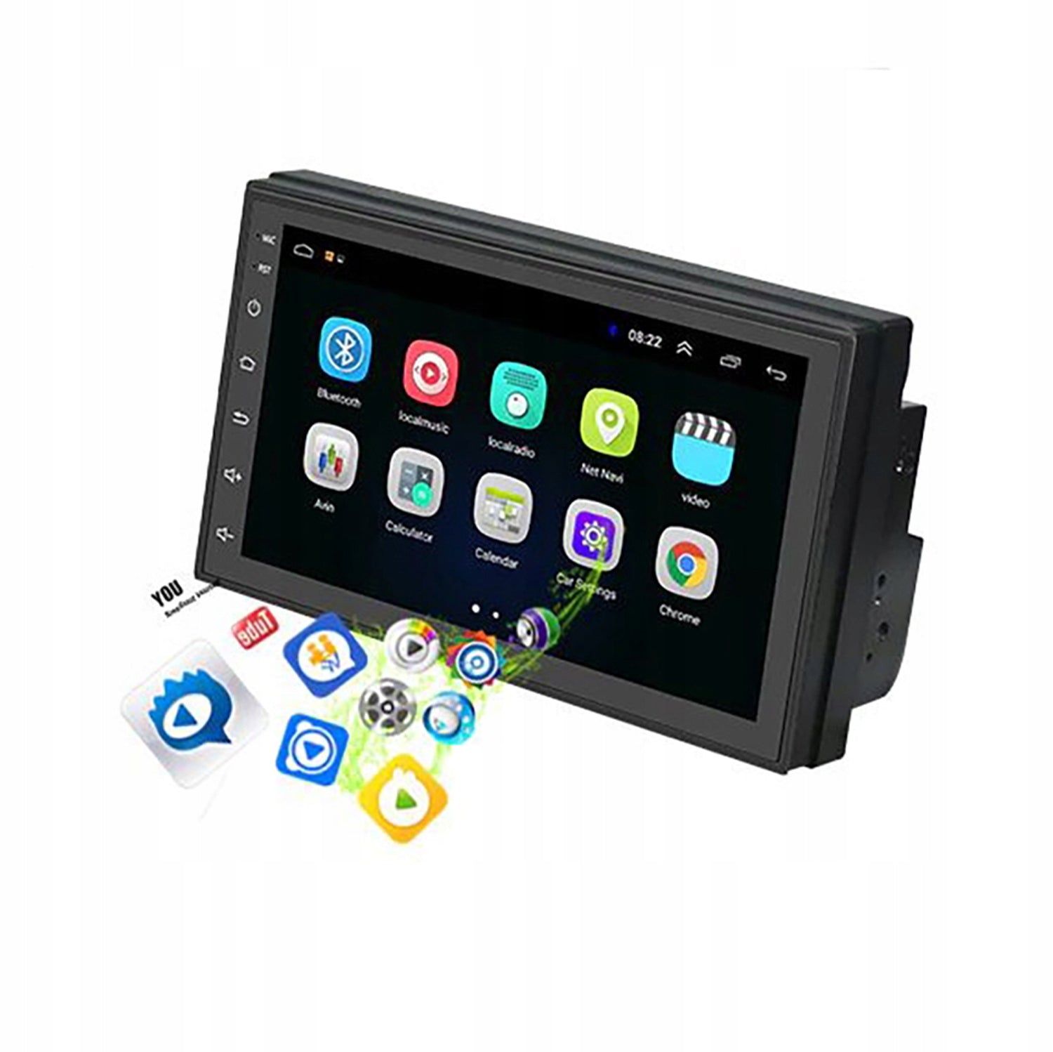 MEGA Car Radio ANDROID Bluetooth WiFi USB 2DIN GPS MICROPHONE SET Packaging status original