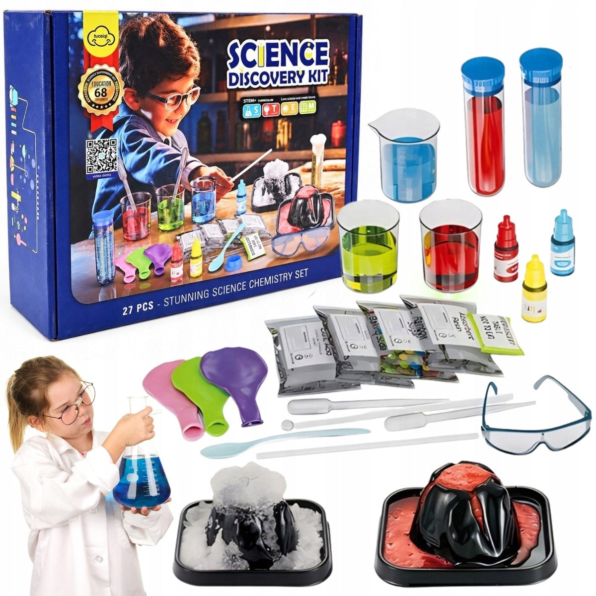 MEGA EXPERIMENTS EXPERIENCE 68in1 LABORATORY EDUCATIONAL KIT CHEMIST
