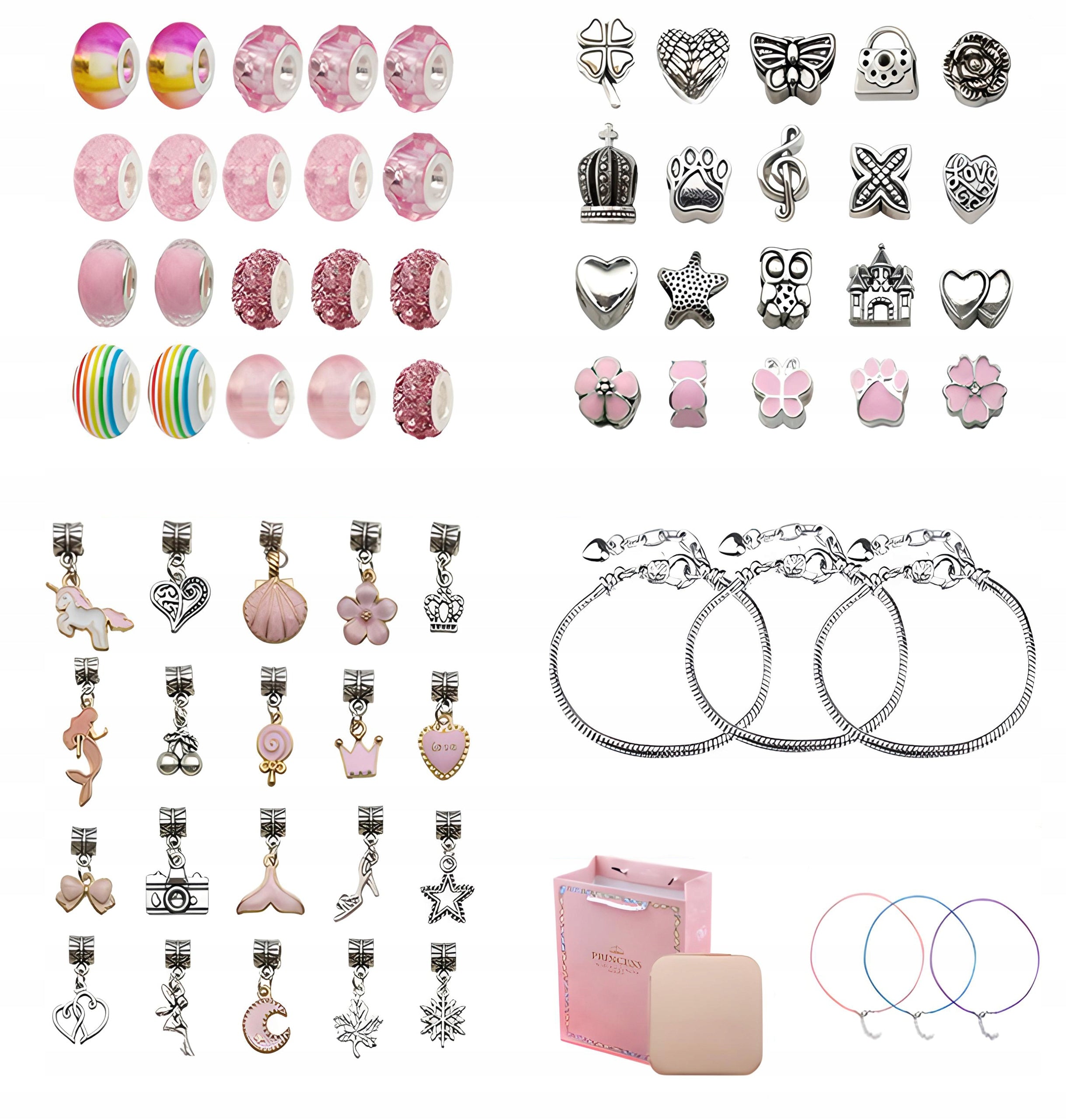 MEGA JEWELRY MAKING KIT Bracelets Necklaces Accessories CASE Brand DK