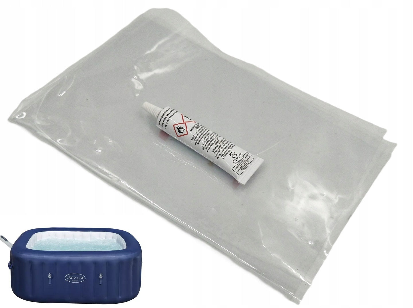 MEGA PATCHES FOR JAKUZI BESTWAY HAWAII JACUZZI LAY-Z-SPA + GLUE UNDER WATER