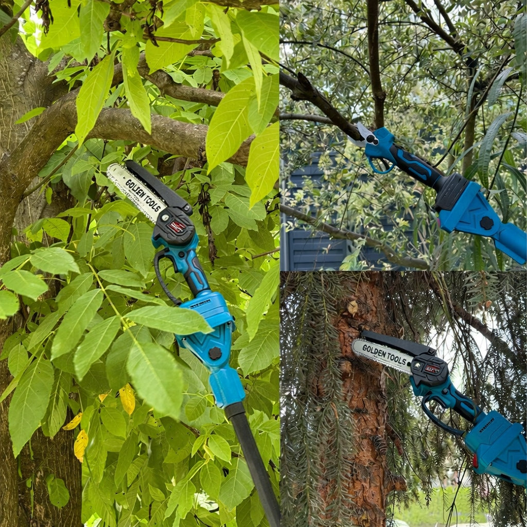 MEGA SET 3IN1 SAW PRUNING SHEAR BOOM 2M 48V AKU 6AH 2PCS CHARGER Packaging status original