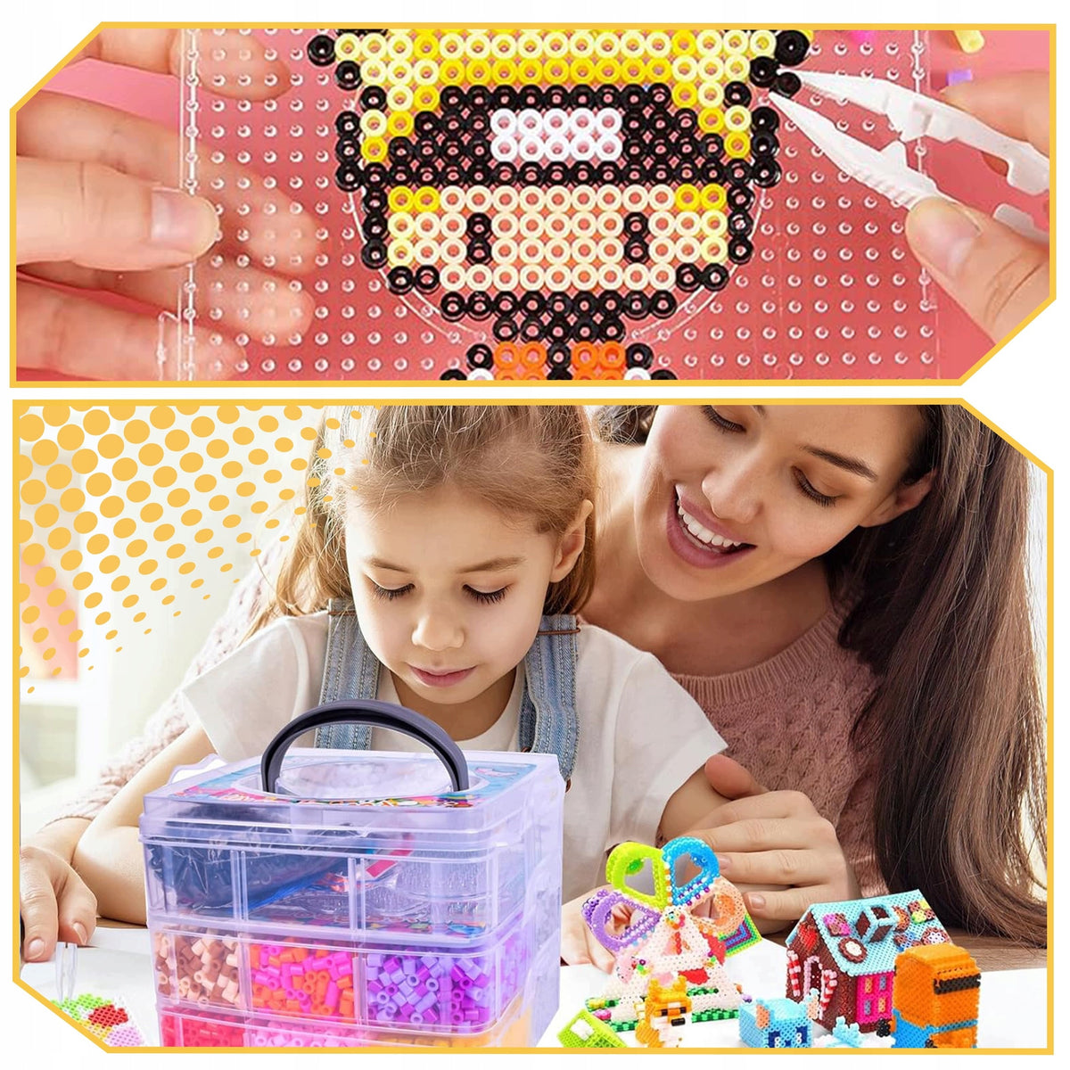 MEGA SET 9000 IRONING BEADS IRONING XXL CREATIVE FOR GIFT Manufacturer code Koraliki zestaw mega do prasowania XXL
