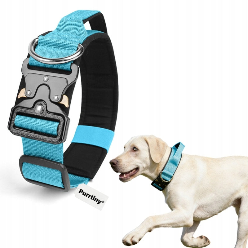 MEGA STRONG TACTICAL COLLAR FOR BIG DOG WITH METAL BUCKLE XL 48-53cm Packaging status original