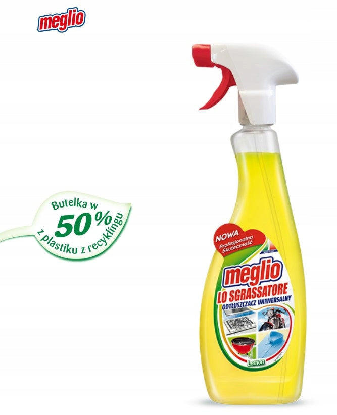 MEGLIO UNIVERSAL DEGREASE LEMON SPRAY 750ml Brand Meglio