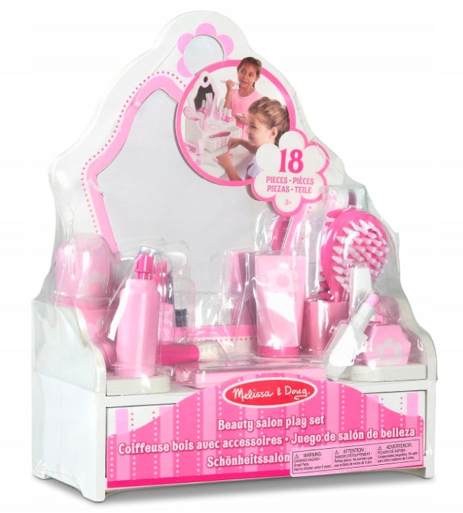 MELISSA & DOUG BEAUTY SALON WOODEN COSMETIC SET TOY GIFT Manufacturer code 000772130264