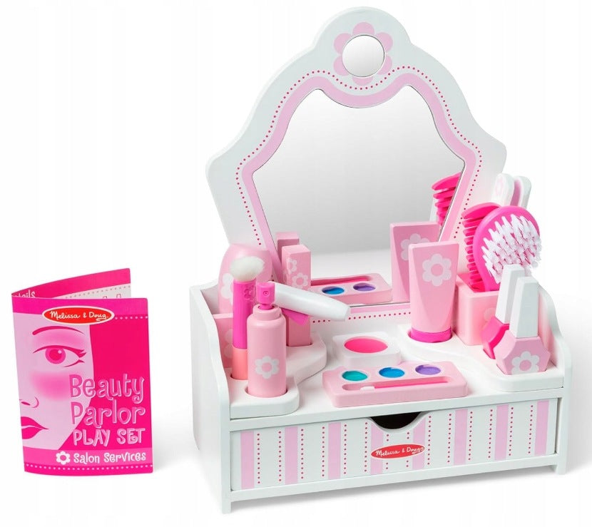MELISSA & DOUG BEAUTY SALON WOODEN COSMETIC SET TOY GIFT