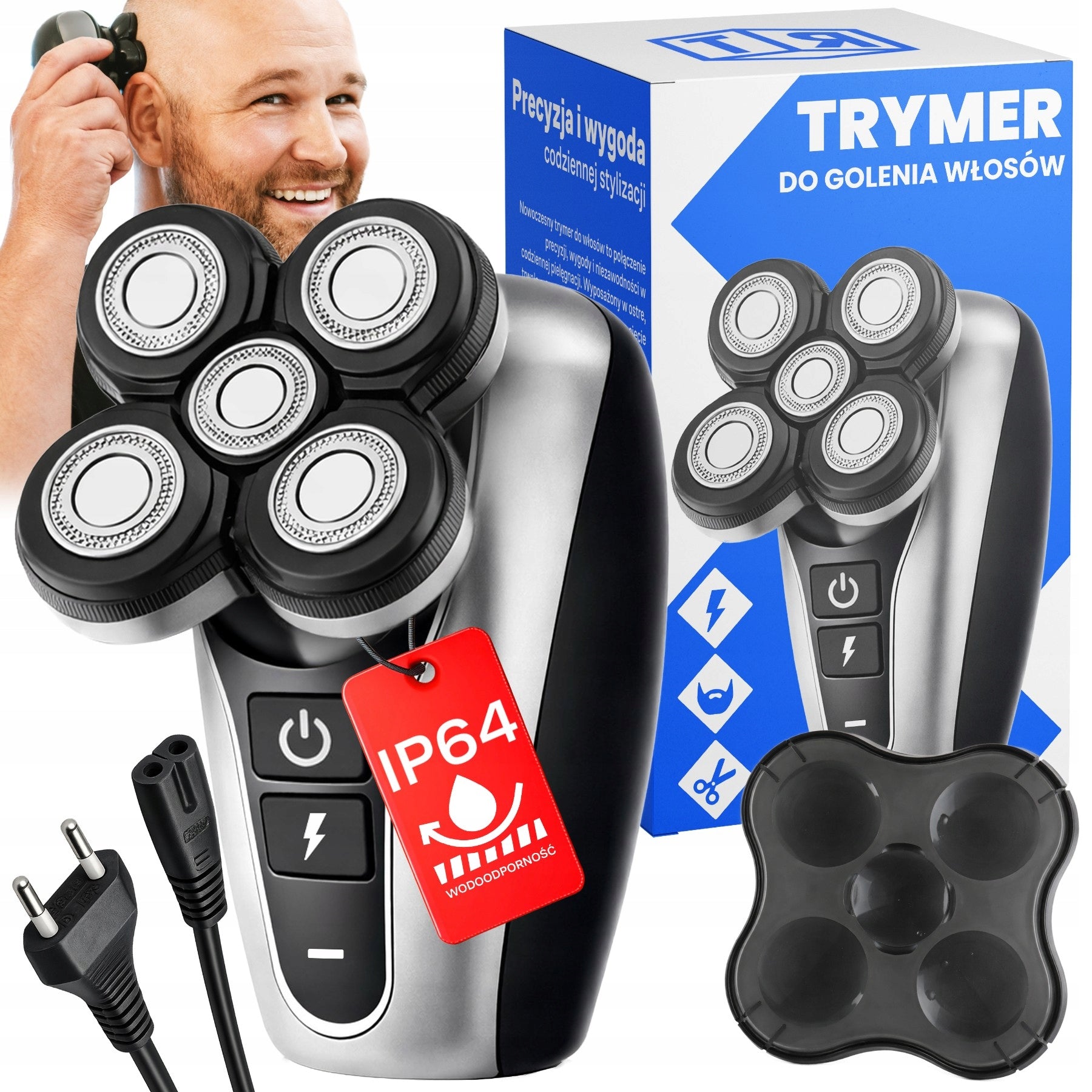 MEN'S 5D BEARD HAIR SHAVING TRIMMER CORDLESS TRIMMER Packaging status original