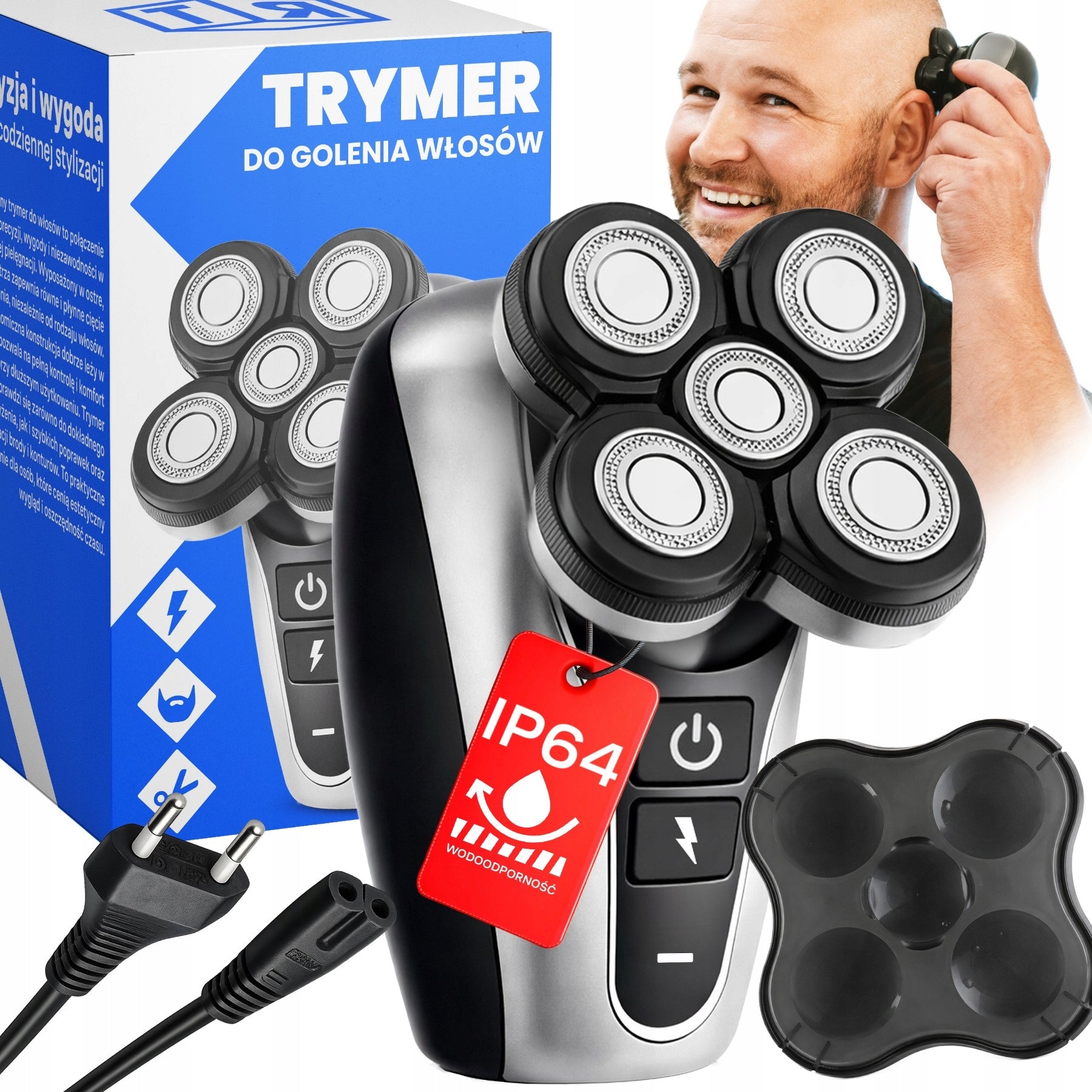 MEN'S 5D BEARD HAIR SHAVING TRIMMER CORDLESS TRIMMER