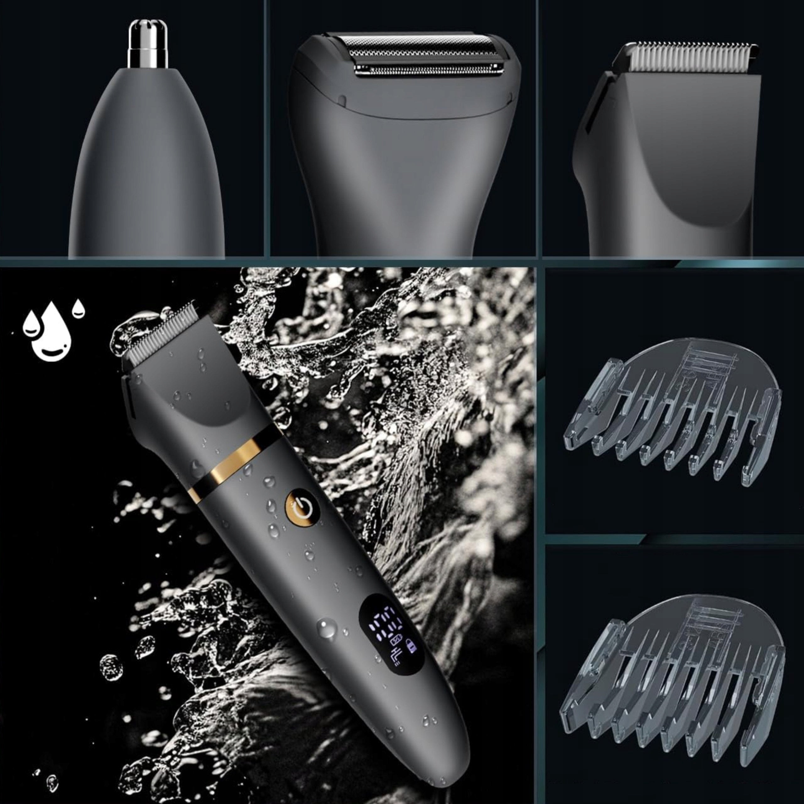 MEN'S ELECTRIC BEARD SHAVER BODY BEARD SHAVER + TRIMMER Packaging status original