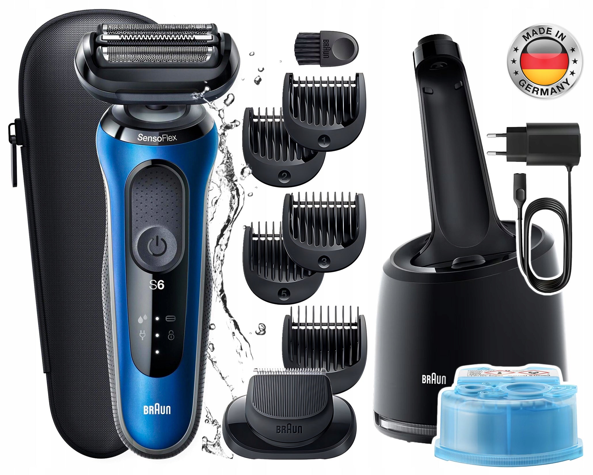 MEN'S SHAVER BRAUN SERIES 6 SMART AutoSense WATERPROOF+ TRIMMER + BASE 4in1 EAN (GTIN) 4210201433217