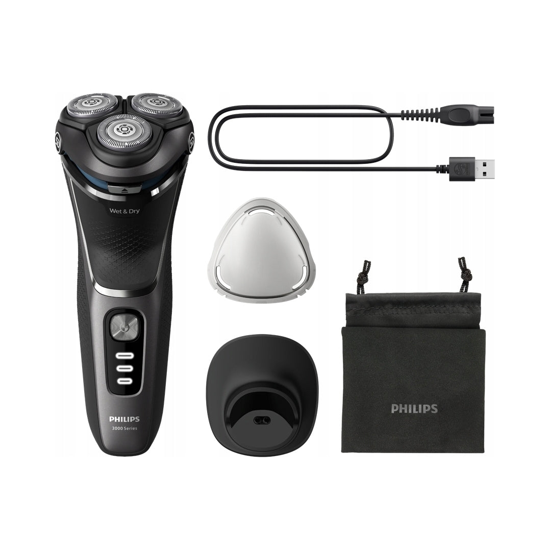 MEN'S SHAVER PHILIPS SERIES 3000 S3343/13 WET AND DRY HEAD BLACK