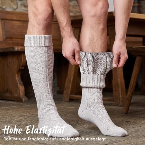 MEN'S SOCKS FOLK GREY BRAID OKTOBERFEST BAVARIAN 39 42 leather Manufacturer code SWC5908326164428