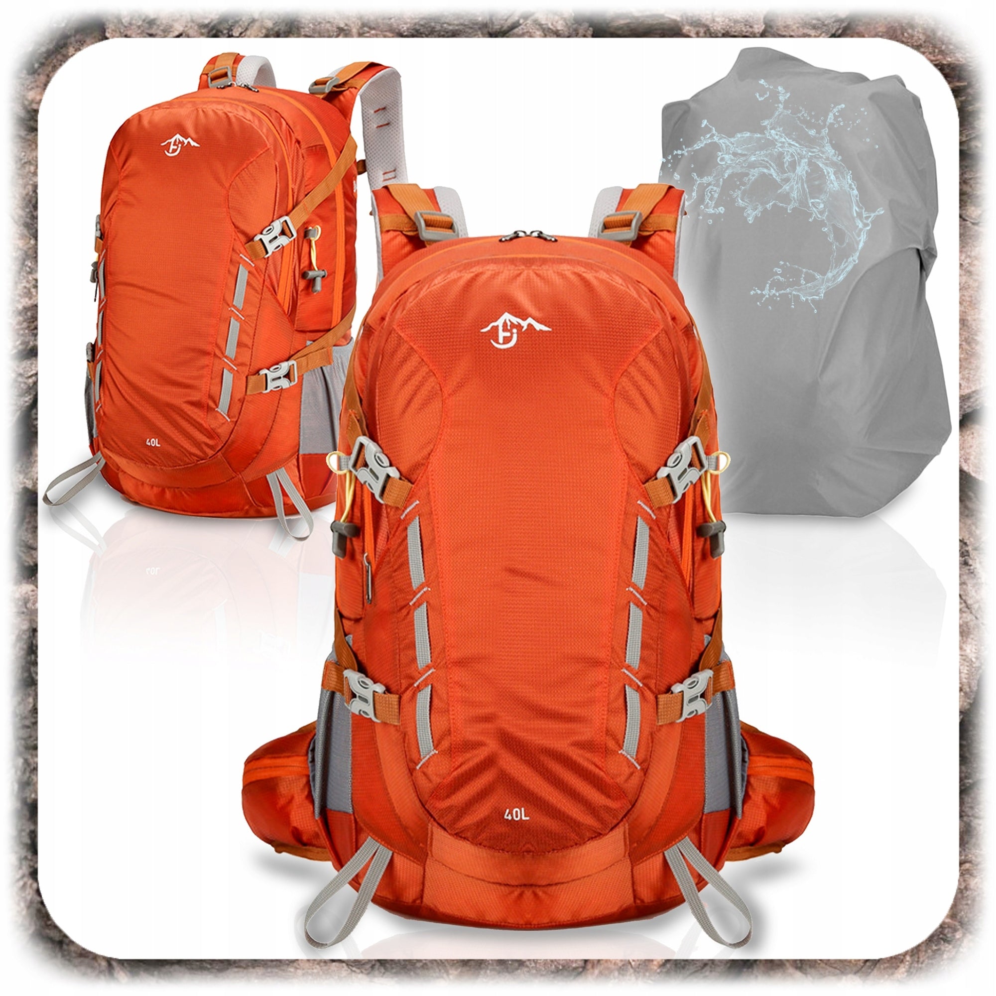 MEN'S TREKKING BACKPACK IN SPORTS MOUNTAINS 40L + COVER Manufacturer code 0073580 Górski Trekking