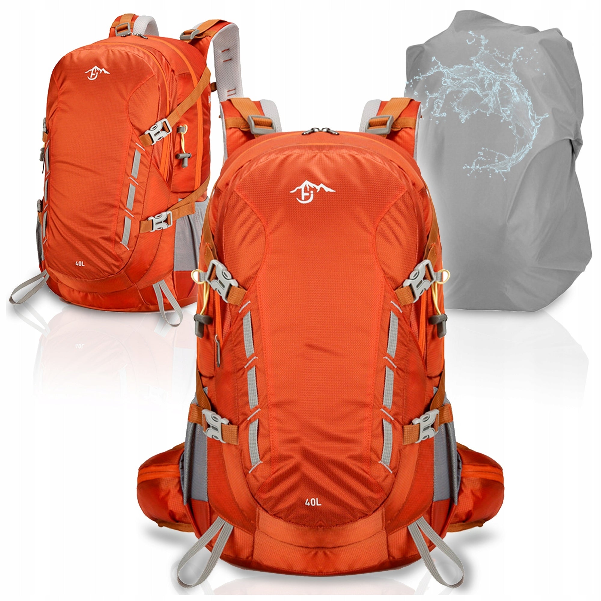MEN'S TREKKING BACKPACK IN SPORTS MOUNTAINS 40L + COVER Packaging status original