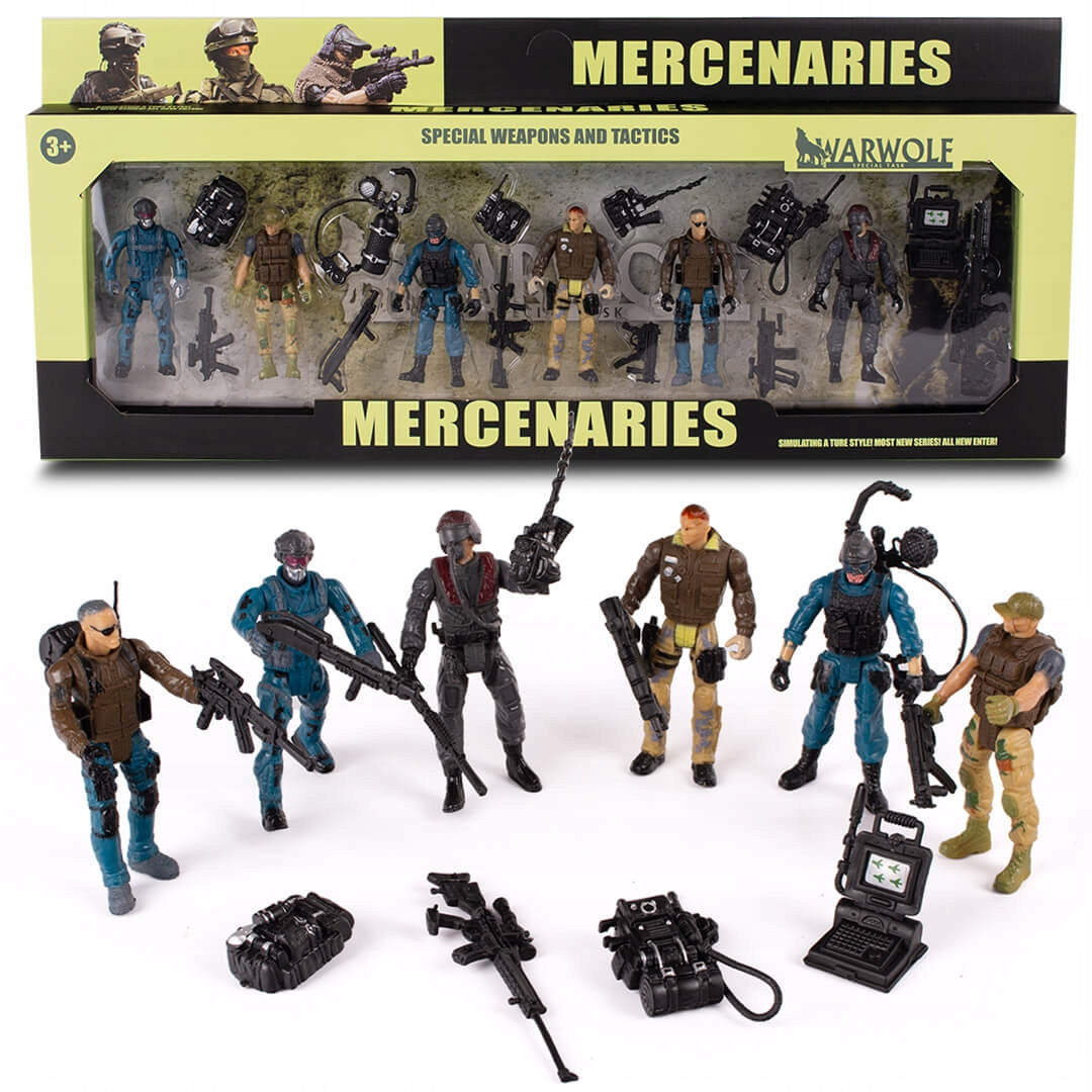 MERCENARY SOLDIERS WITH ACCESSORIES (FIGURE) Packaging status original