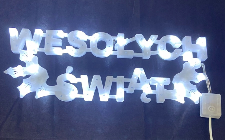 MERRY CHRISTMAS INSCRIPTION CHRISTMAS DECORATION LED Cold White ornament Brand no brand