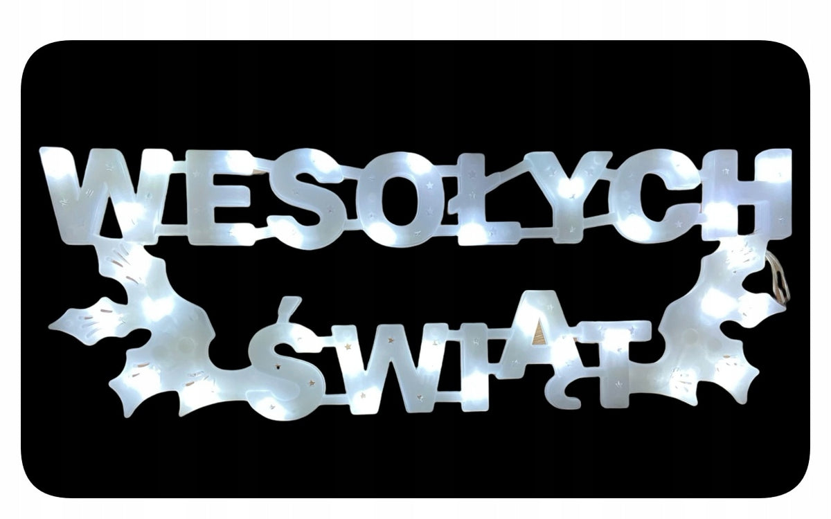MERRY CHRISTMAS INSCRIPTION CHRISTMAS DECORATION LED Cold White ornament