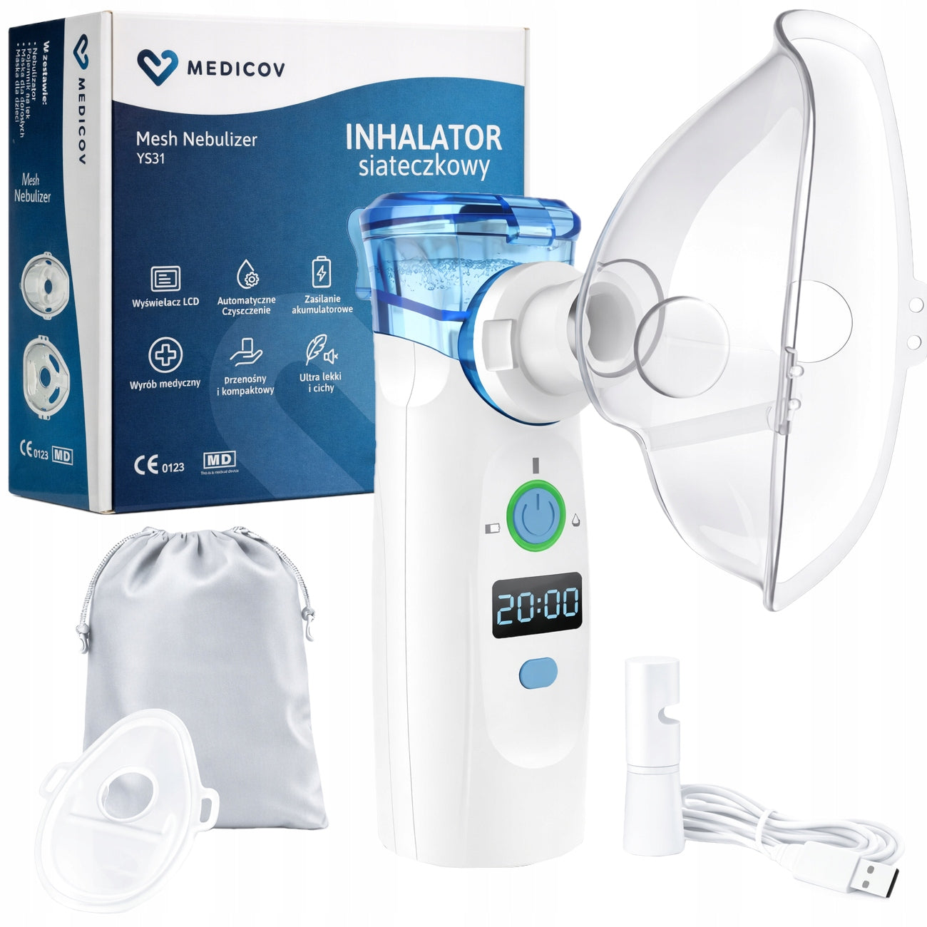 MESH INHALER PORTABLE SILENT NEBULIZER FOR CHILDREN'S ACCUMULATOR Medical device yes