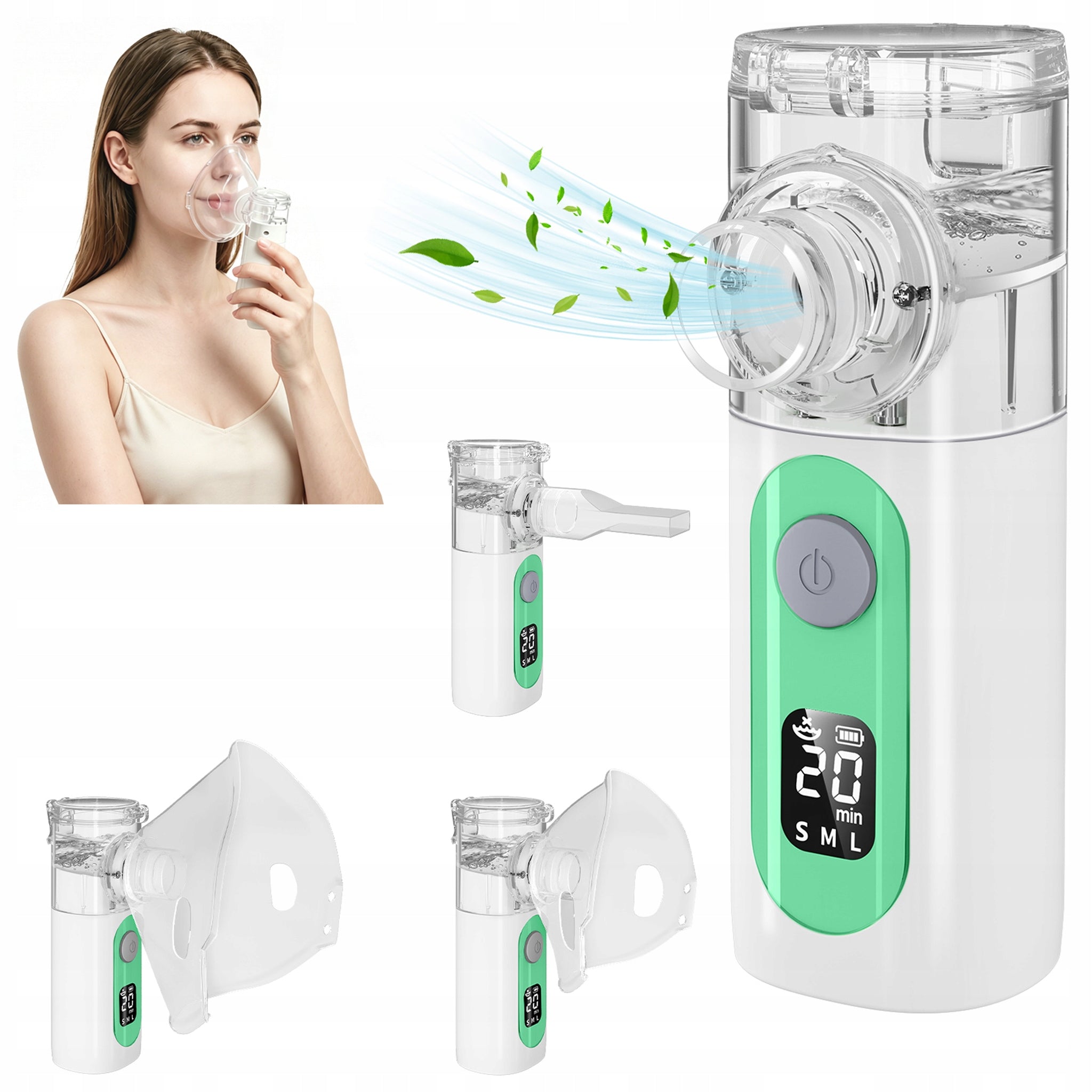 MESH INHALER WITH LCD BATTERY DISPLAY